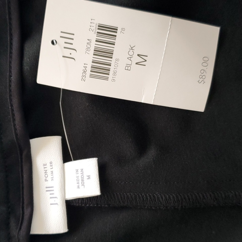 "J. JILL" PONTE SLIM LEG, Pull On PANT SIZE M, COLOR BLACK - Picture 6 of 12